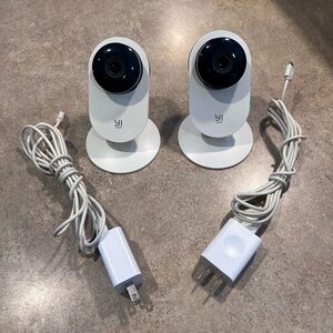 Lot of 2 YI Home Security Camera 1080p 2.4G WiFi IP Indoor Surveillance Camera